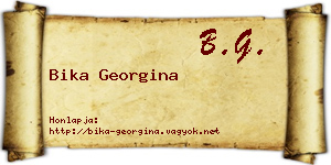 Bika Georgina névjegykártya